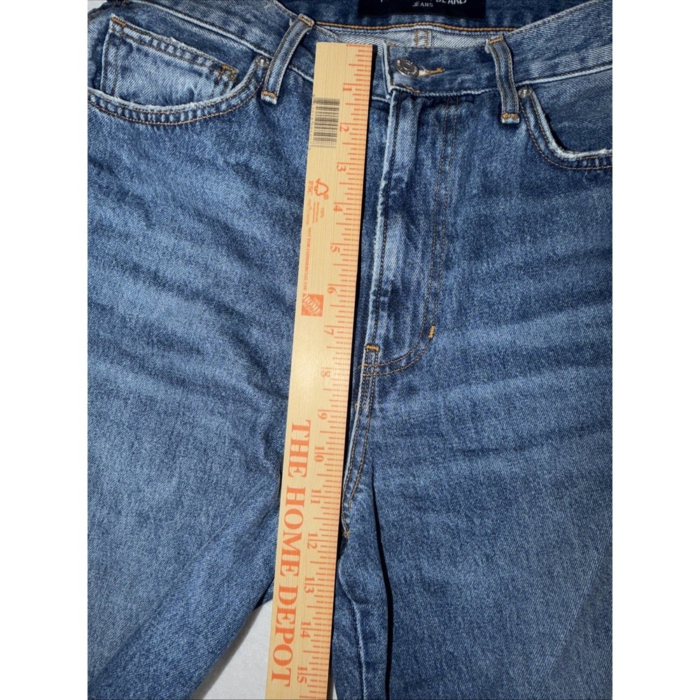 Veronica Beard Taylor Relaxed Wide Leg Jeans Blue Denim High Rise Cuffed Hem 30 - Picture 6 of 13